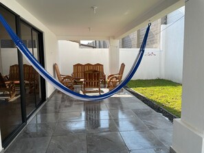 Terrace/patio - 3-bedroom Mi casa Su Casa, townhome in peaceful San Miguel with AC, WiFi (San Miguel)