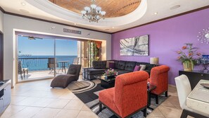 Condo, Multiple Beds, Balcony, Ocean View (Sonoran Sky SKY 1508) | Living area - Sonoran Sky II (Puerto Peñasco)