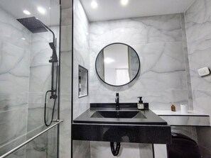 Towels, soap, toilet paper
