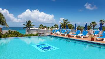 2 outdoor pools, pool umbrellas, sun loungers