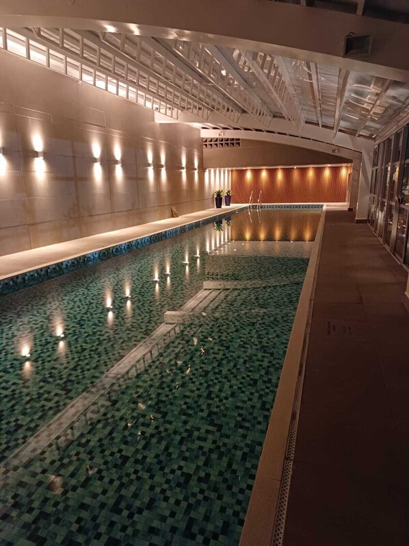 Indoor pool, a heated pool