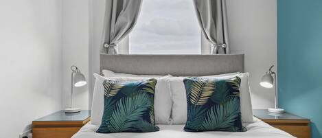 2 bedrooms, blackout curtains, iron/ironing board, travel cot