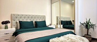 2-bedroom & Living house in Chișinău with AC, WiFi, Parking and EV Charger.