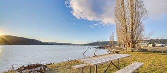 Walk to Marina: Harrison Cabin w/ Lake View!