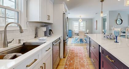 Beautifully renovated home near Scargo Lake with deck, W/D, AC, games, & yard