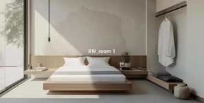 1 室のベッドルーム、セーフティボックス (室内)、遮光カーテン、WiFi (無料)