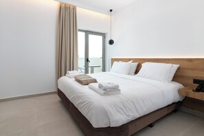 Deluxe Double or Twin Room, Balcony, City View | In-room safe, blackout drapes, free WiFi - Rodos White (Rhodes)