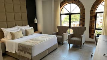 Deluxe Double Room, City View | Laptop workspace, iron/ironing board, free WiFi