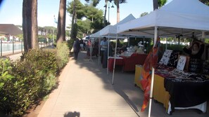 Outdoor banquet area