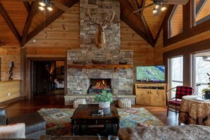 Interior - The Sanctuary-Pet Friendly Luxury Cabin Rental, Sits on Top of the Mountain, High Speed Internet, Hot Tub, 30 Minutes to Great Smoky Mountains, in Nantahala NC (Topton)