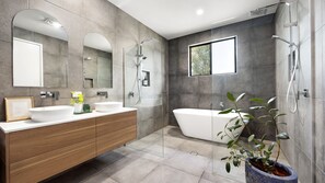 Shower, hair dryer