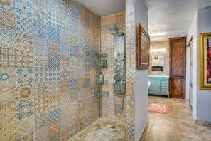 Hair dryer, towels