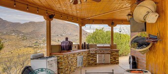Views + Fire Pit: Hilltop Retreat in Rio Rico!