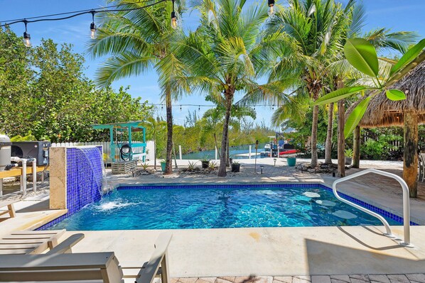 Outdoor pool, a heated pool