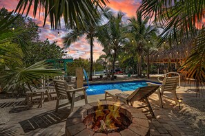 Outdoor pool, a heated pool