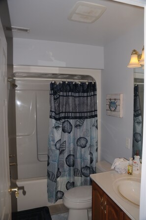 Shower, hair dryer, towels, soap - 3 Bedroom house. The BayHouse on The water. Movie theater Dock, Rafts, Fishin (Glen Burnie)