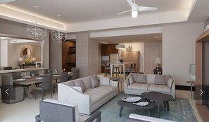 Living area - Luxury condo in beautiful nuevo vallarta resort with lots of amenities. (Bucerías)