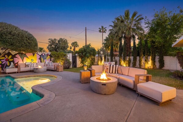 A heated pool