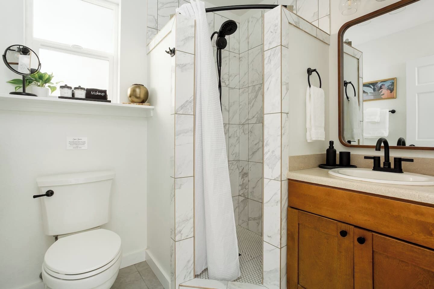 Shower, towels