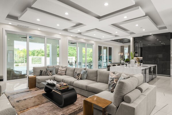 TV, fireplace, video games