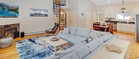 Smart-tv en een open haard