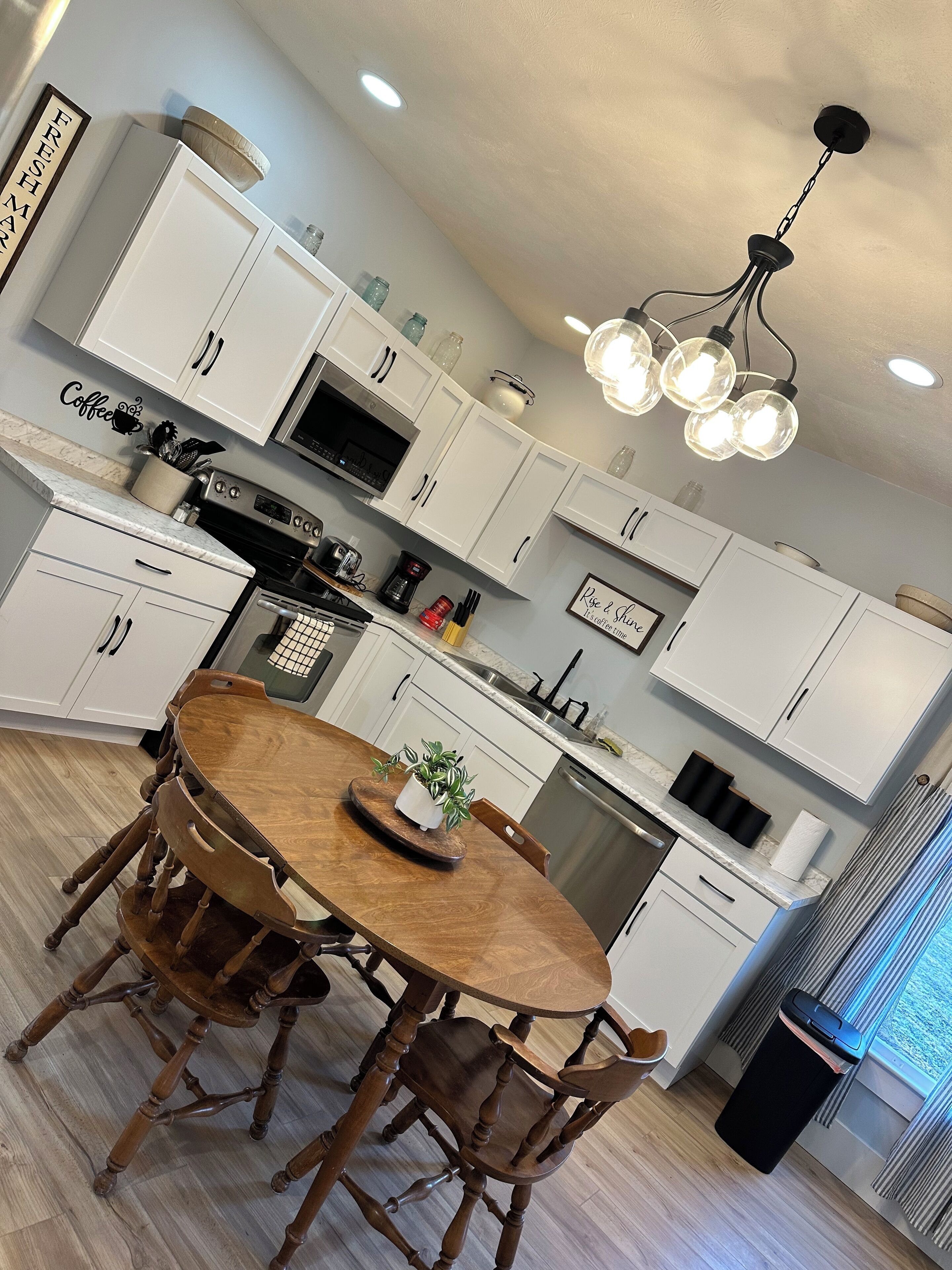 Microwave, oven, stovetop, dishwasher