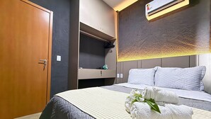 スタジオ | 1 室のベッドルーム、遮光カーテン、アイロン / アイロン台、WiFi (無料)