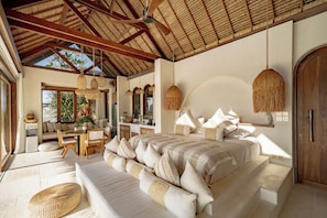 Villa, 1 King Bed, Patio, Ocean View | 1 bedroom, Egyptian cotton sheets, premium bedding, in-room safe