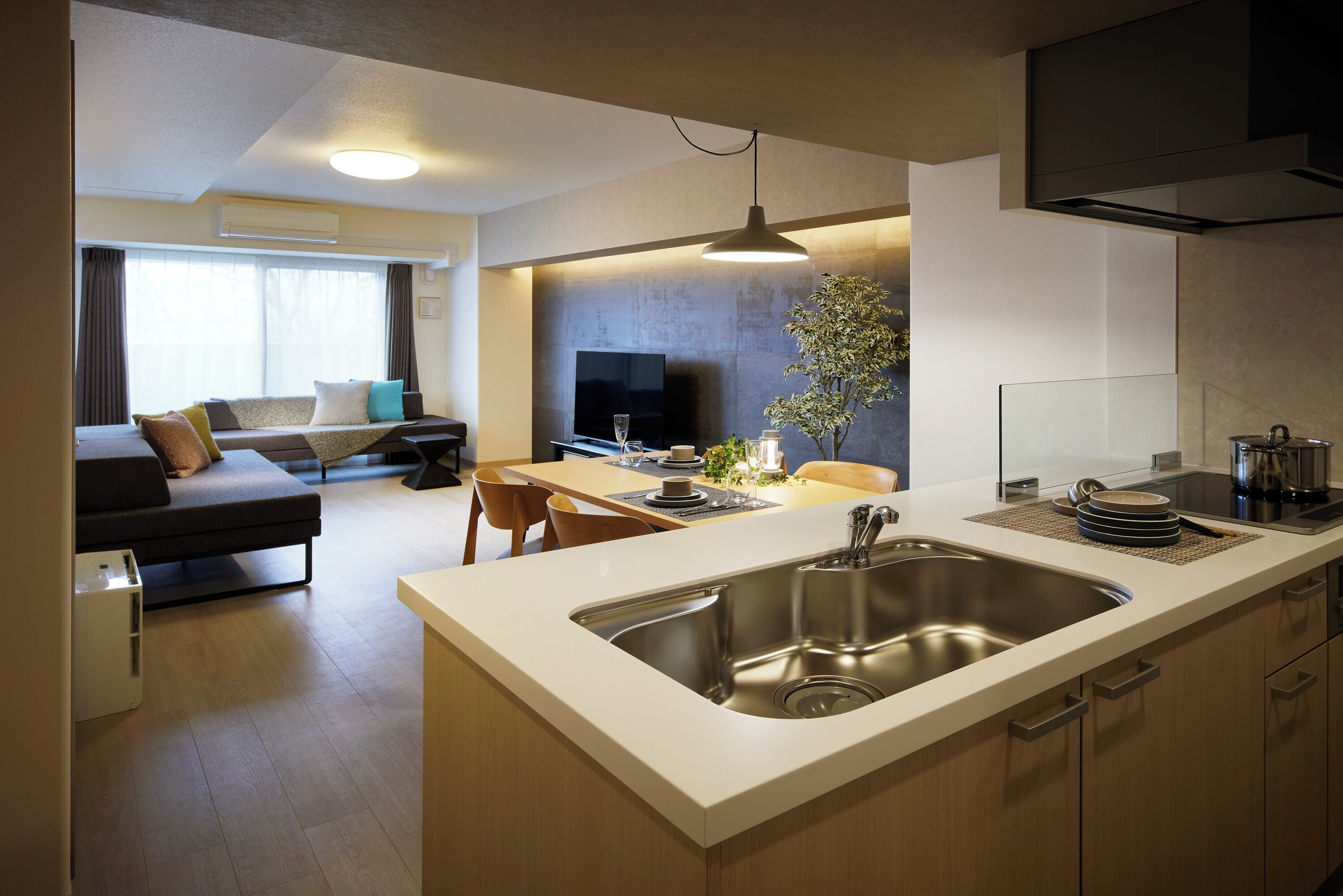 Executive Apartment, 2 Bedrooms, Sauna | Private kitchen | Full-size fridge, microwave, oven, stovetop