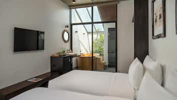 Habitación Premium doble | Colchones con acolchado adicional, escritorio, cortinas opacas