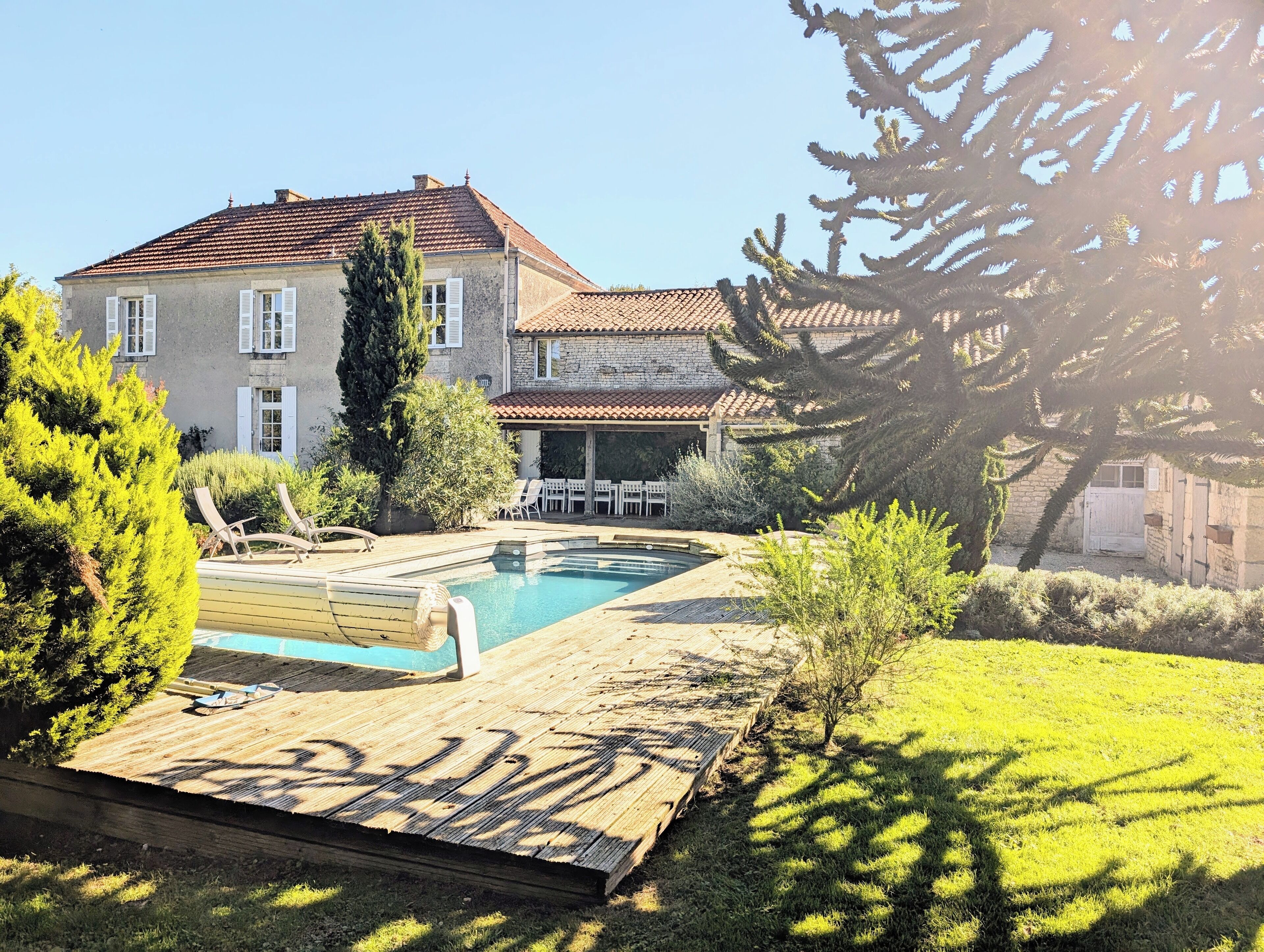 Piscine extérieure, piscine chauffée