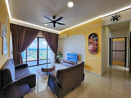 Deluxe-Apartment, 3 Schlafzimmer | Wohnbereich