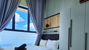 Family Apartment | Blackout drapes, iron/ironing board, free WiFi, bed sheets