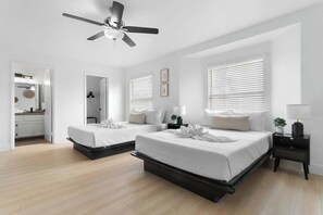 5 chambres, fer et planche à repasser, Wi-Fi, draps fournis