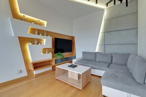 Superior Apartment, Balcony, City View | Living room