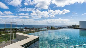A clear blue sky, a swimming pool, and a view of the ocean. - Orient Luxury Hotel-KenTing (Hengchun)