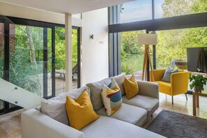 Télévision, cheminée, espaces bureaux