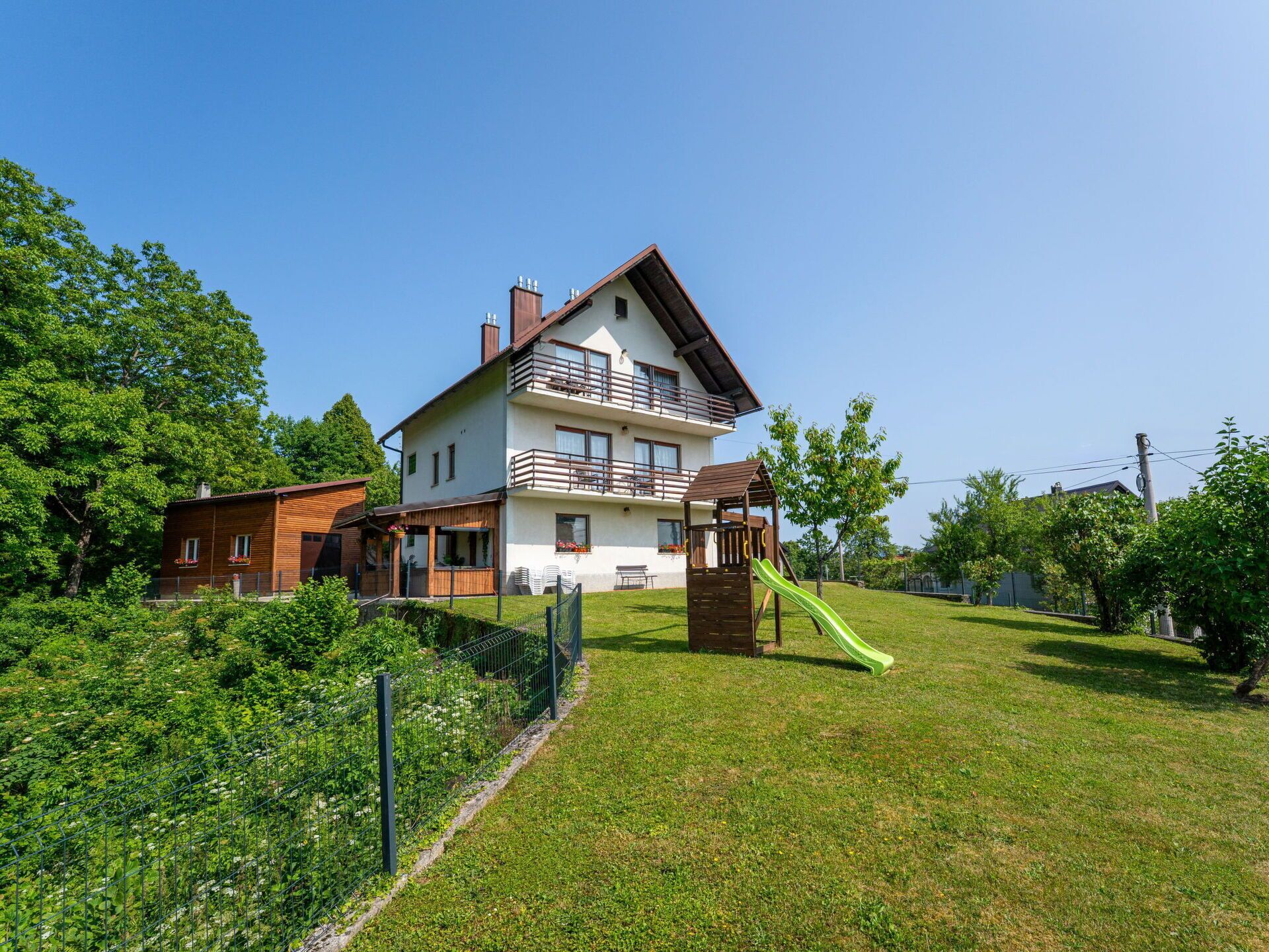 House, Home, Cottage, Porch, Lawn, Farmhouse, Fence, Yard, Balcony