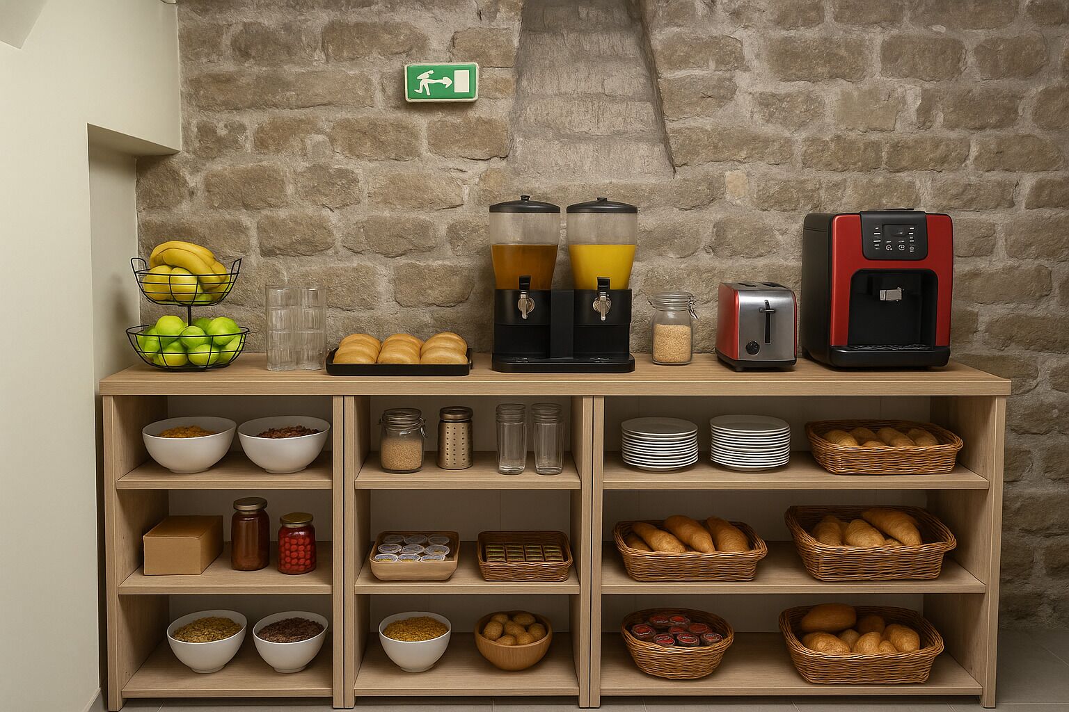 Petit déjeuner continental (11 EUR par personne)