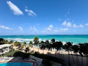在海滩