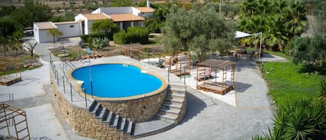 A heated pool