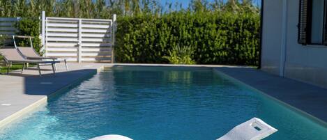 A heated pool