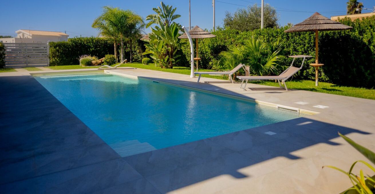 A heated pool