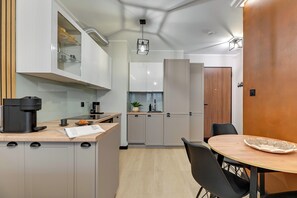 Classic Apartment, Balcony | Private kitchenette | Full-sized fridge, oven, stovetop, dishwasher - Lion Apartments - Nadmotławie (Gdansk)