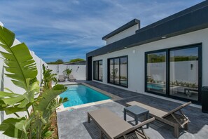 Outdoor pool - Tranquil 3 BD / 3.5 BATH house in Noord with Pool, AC, WiFi (Noord)