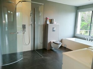 Shower, hair dryer