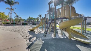 A playground with two slides and a climbing structure. - Private & Spacious Deluxe Rolling Hills Ranch Gem (Chula Vista)