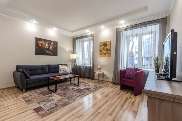 Apartment | Living area - Studominsk Apartments K. Marksa (Minsk)