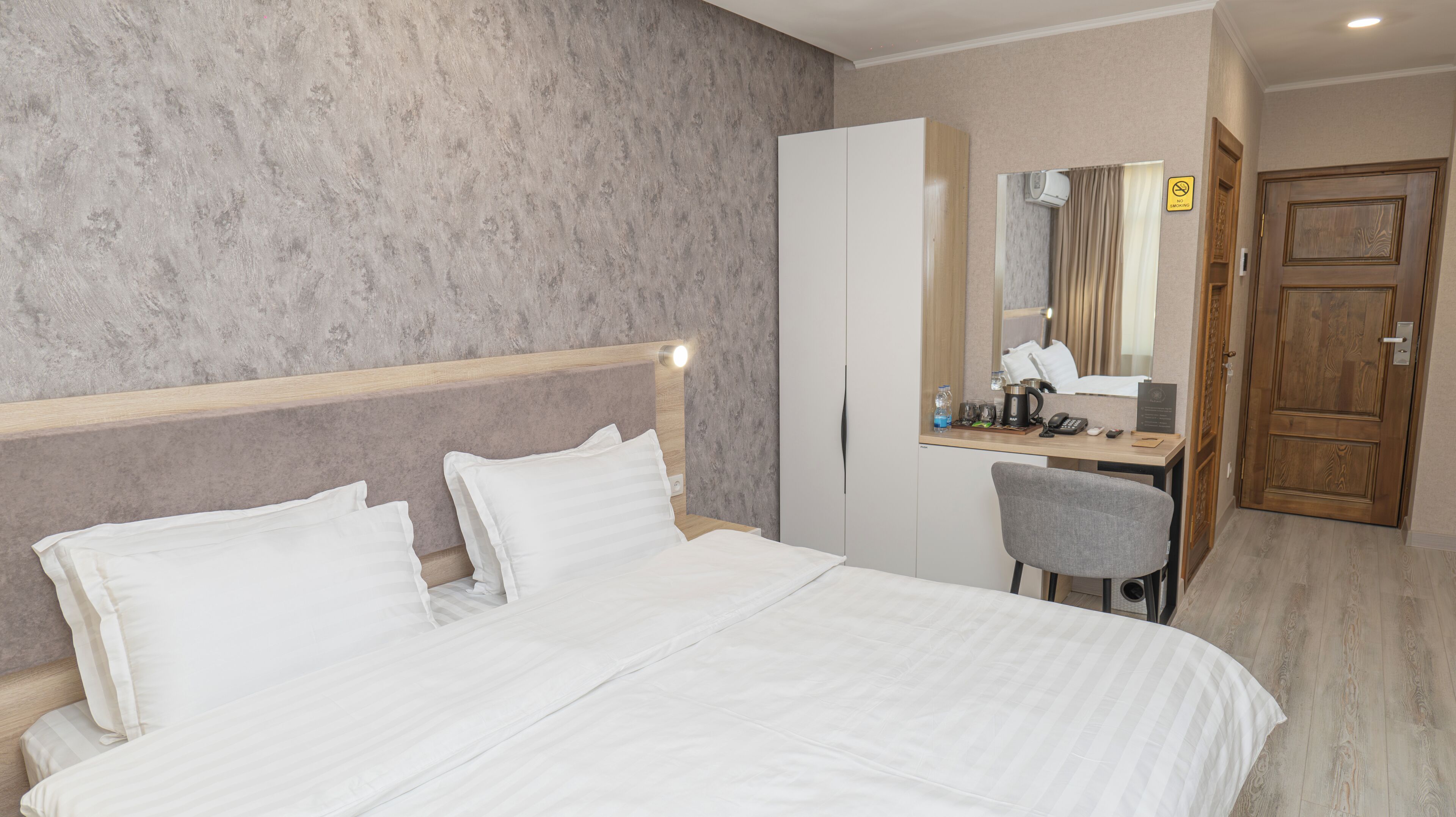 In-room safe, laptop workspace, blackout drapes, soundproofing