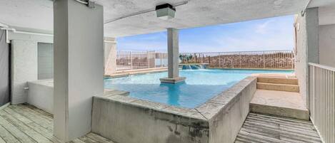 Outdoor pool, a heated pool